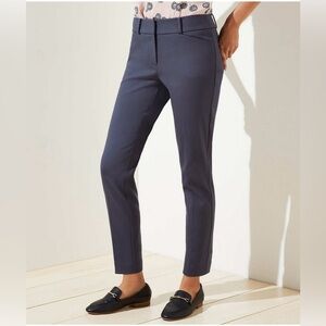 Loft Marisa Fit Trousers in Whiskered Navy